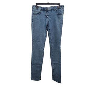 INC International Concepts Women's Light Acid Washed Mid-Rise Skinny‎ Jeans Sz 4